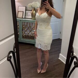 Lulus Small Short white lace dress
